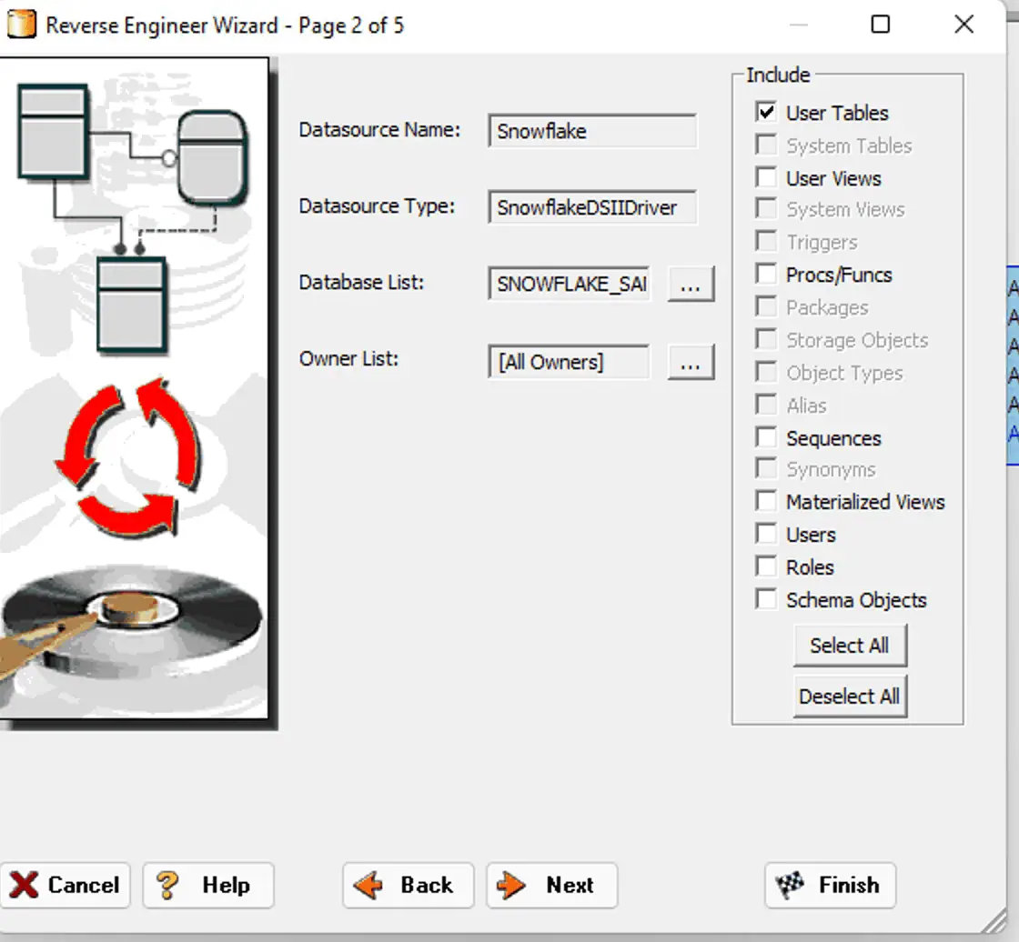 Reverse Engineering Snowflake when MFA is enabled in ER/Studio