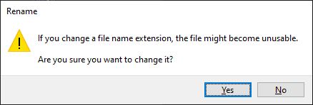 Change file name extension Change file name extension