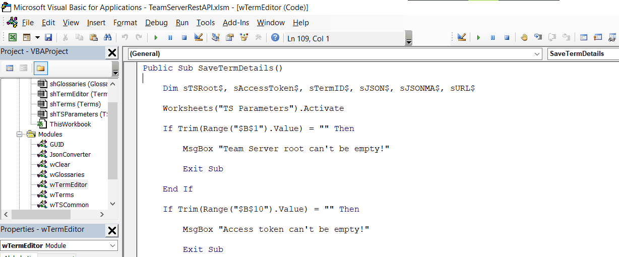 Microsoft Visual Basic For Applications Editor VBA editor