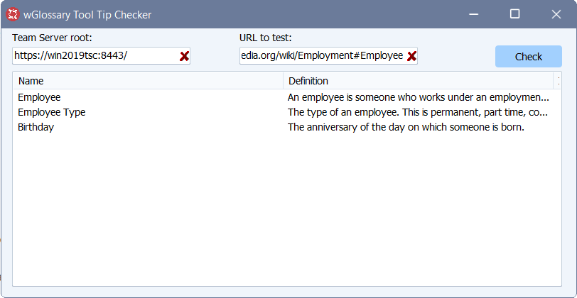Glossary Tool Tip Checker